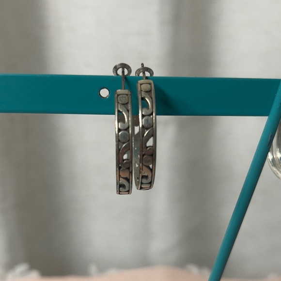 Silver Hoop Earrings Set - Picture 3 of 7